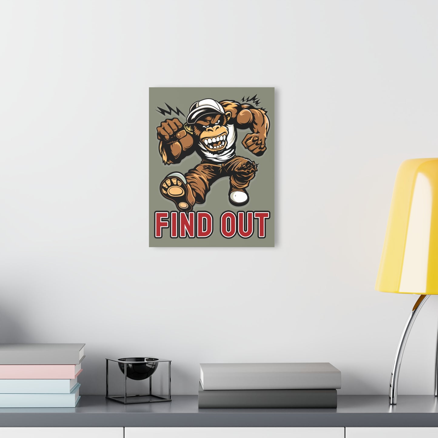 "Find Out", Acrylic Wall Prints (French Cleat Hanging) (Striking Grey)