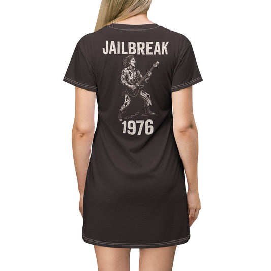 "Jailbreak 1976", T-Shirt Dress (Bloodcoal)