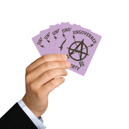 "Ungoverned Liberty", Political Playing Cards (Mauve)