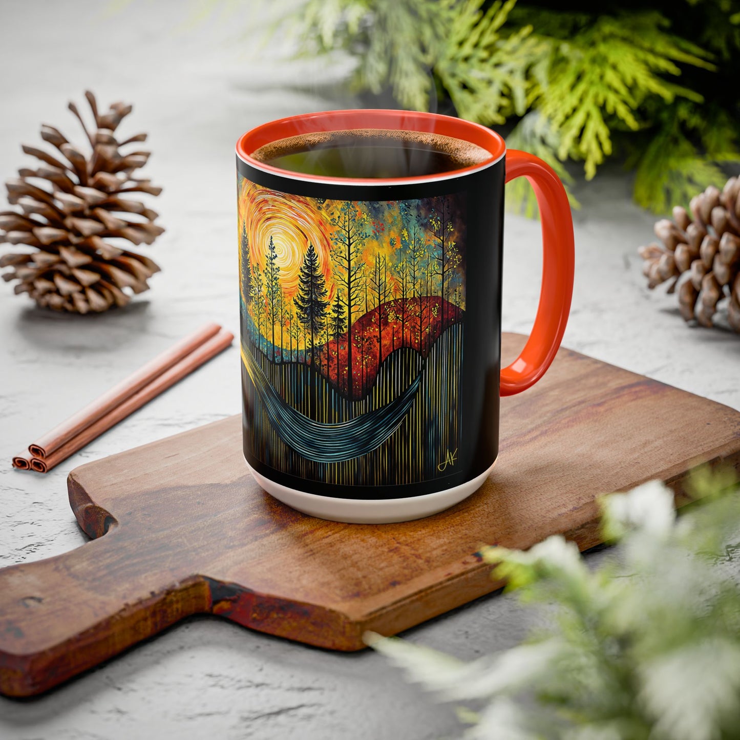 "Sacred Resonance", Colorful Mugs (11oz, 15oz)