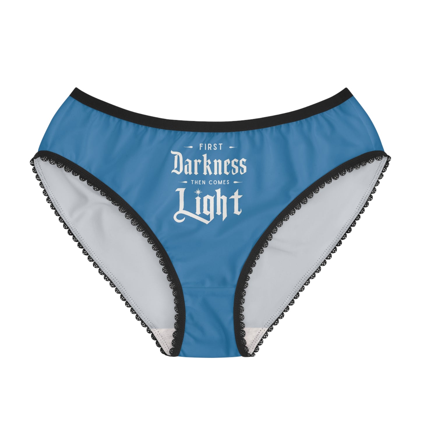 "First Darkness Then Comes Light" #02, Women's Briefs (Cerulean Ember)