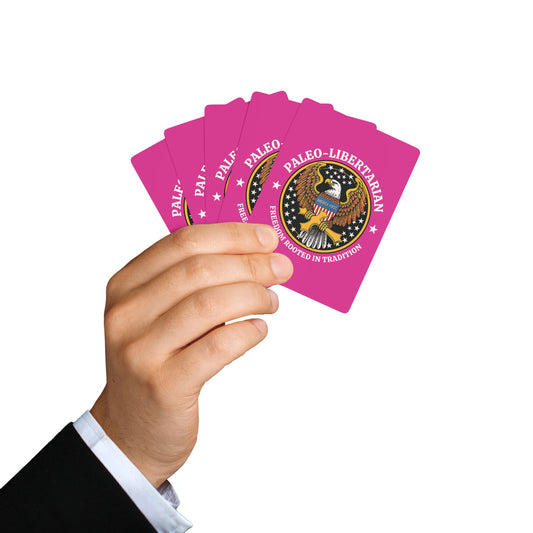 "Paleo-Libertarian" #01, Political Playing Cards (Strongboy Pink)