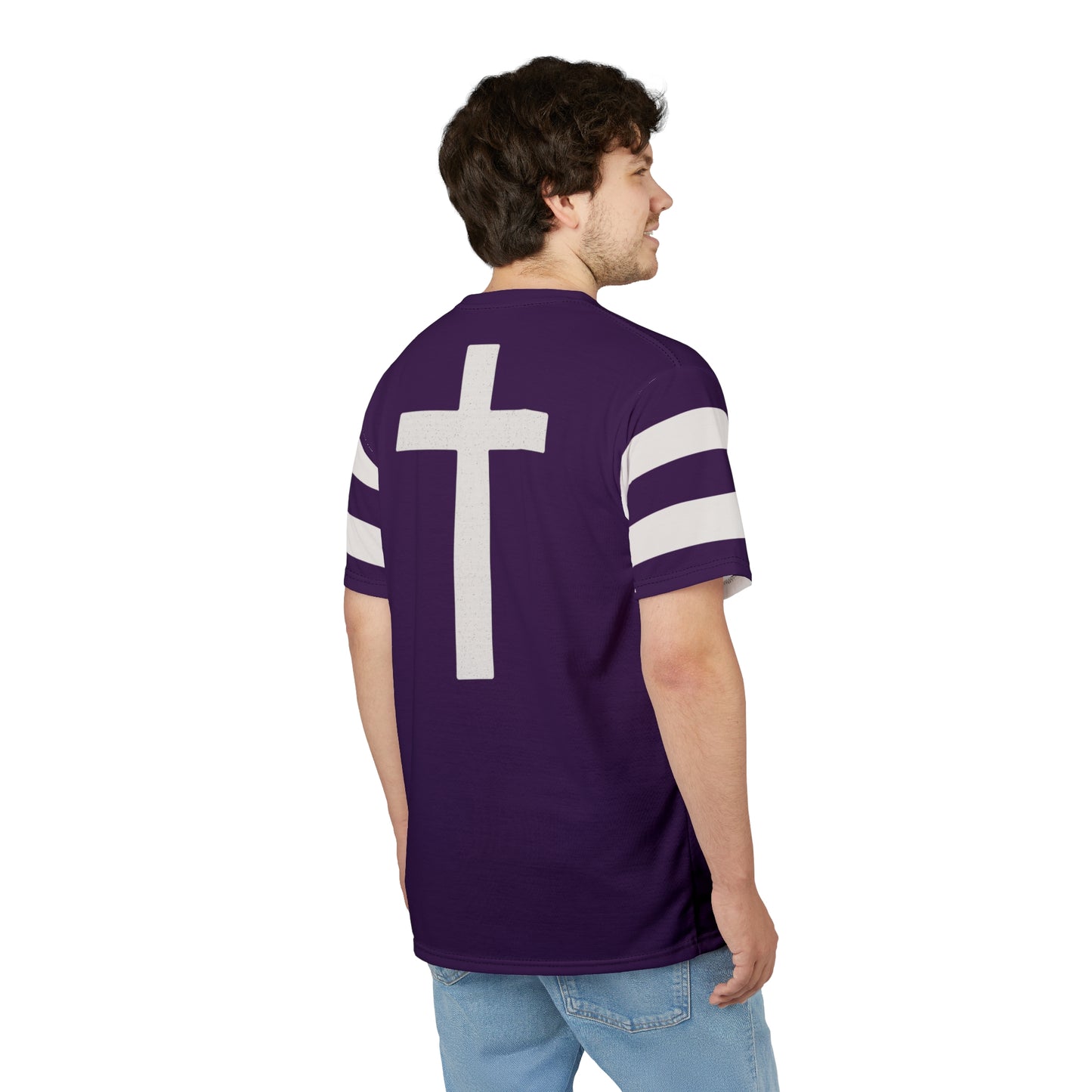 "Faith Overcomes Fear", Unisex Tee (Imperial Plum)