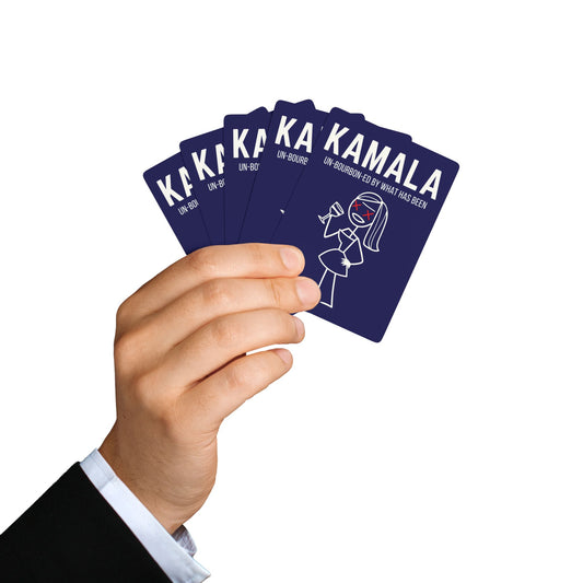 "KAMALA un-Bourbon-ed" #01, Political Playing Cards (Obsidian Blue)