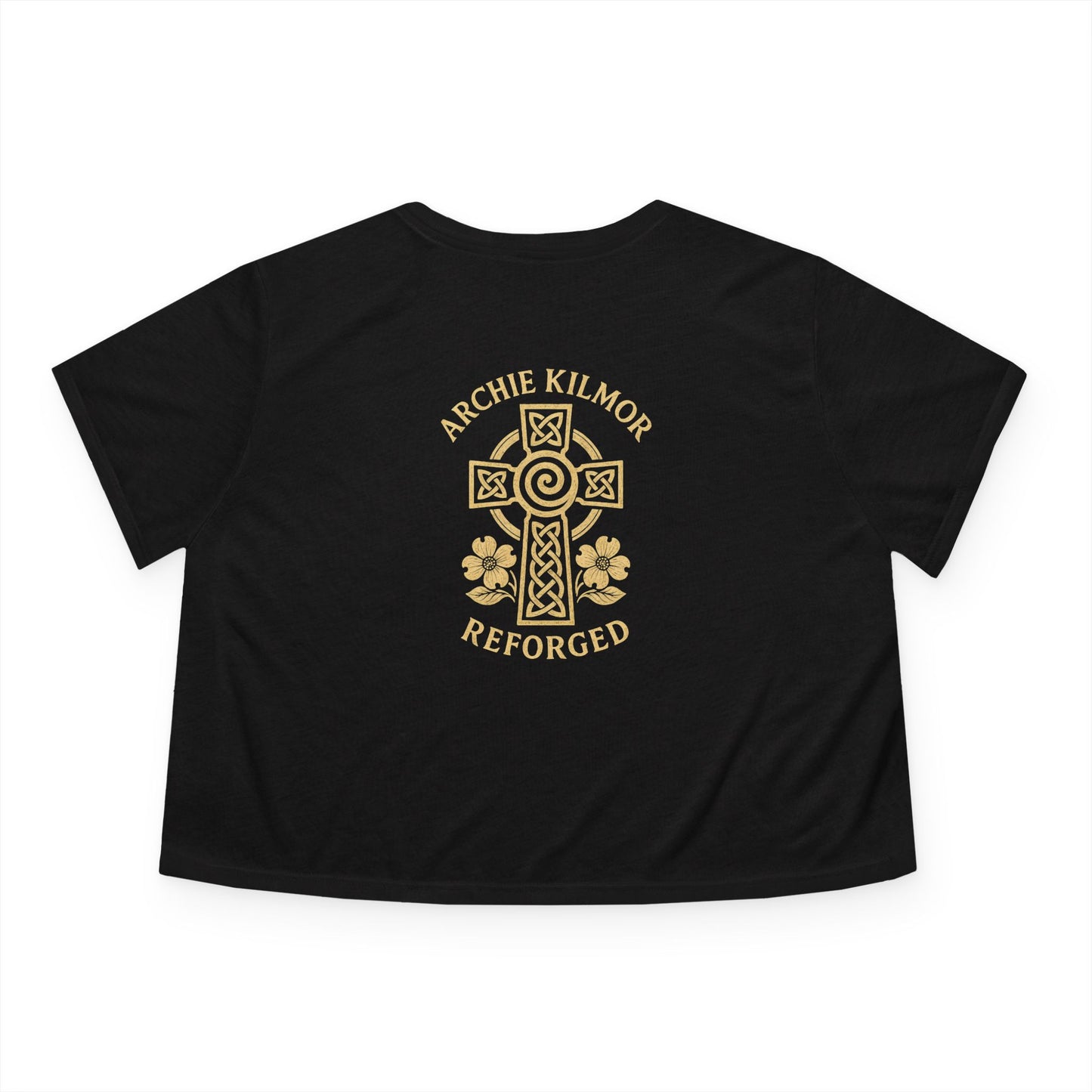 "Archie Kilmor Cross - Reforged" #01, Women's Flowy Cropped Tee