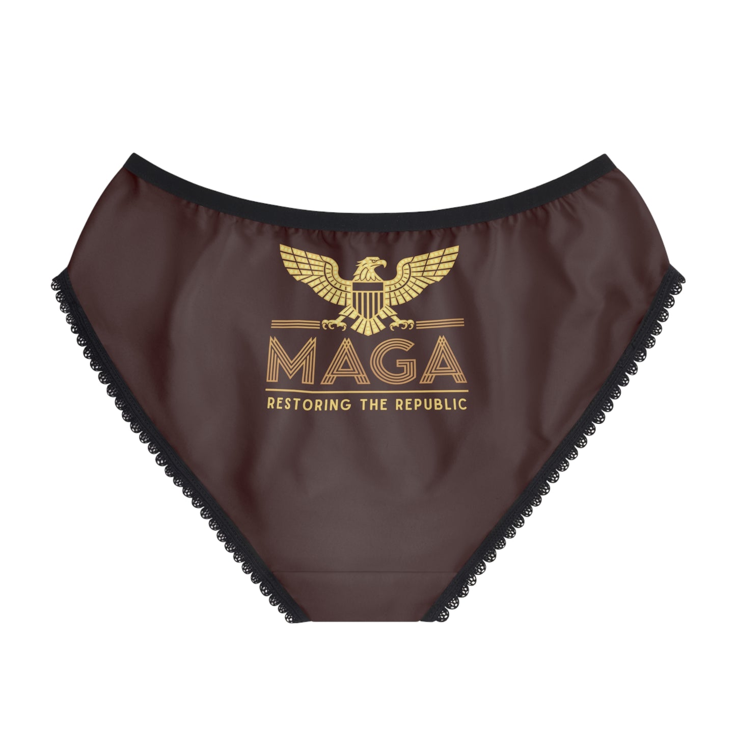 "MAGA - Restoring the Republic", Women's Briefs (Mahogany)