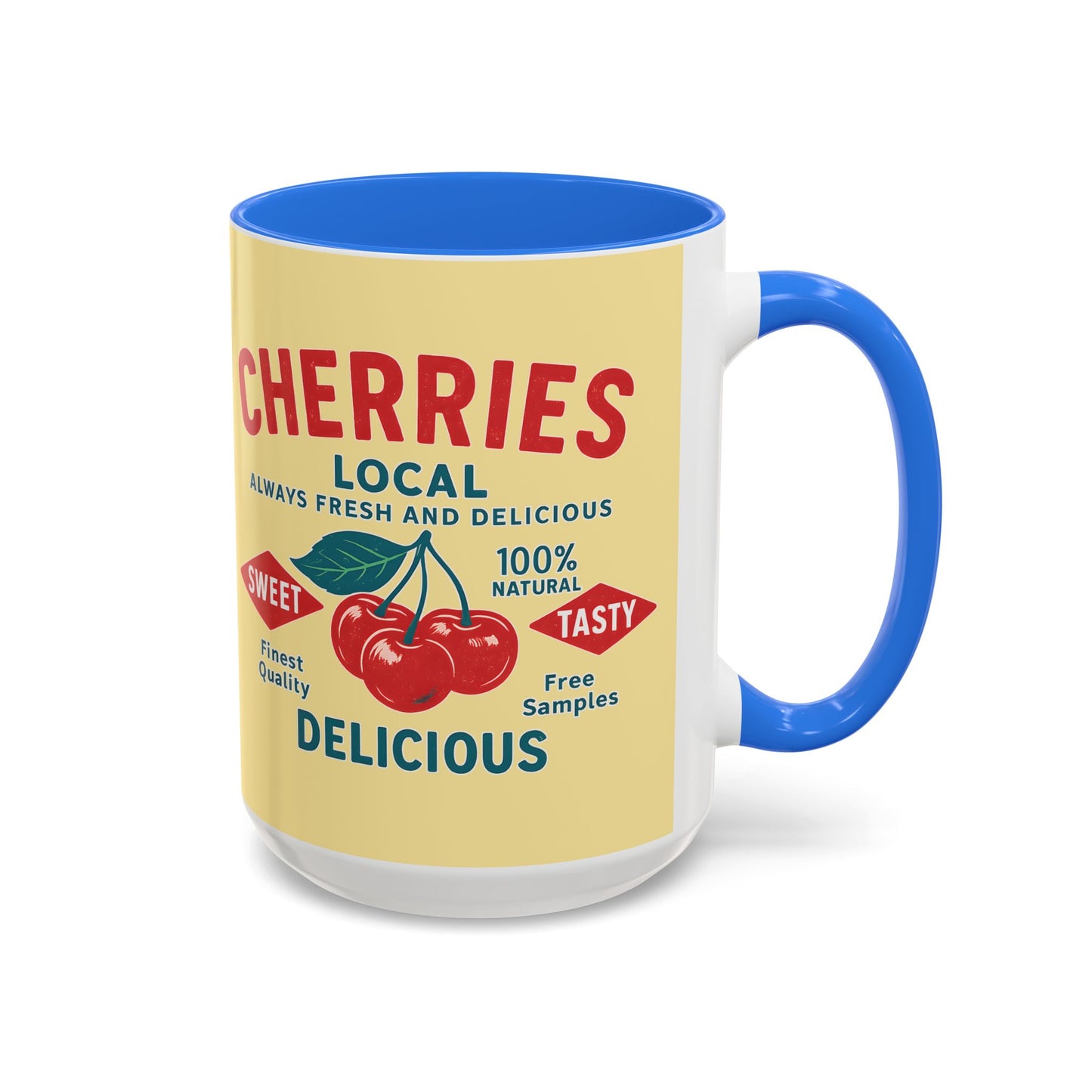 "Delicious Cherries", Colorful Mugs (11oz, 15oz) (Sanctum Veil)
