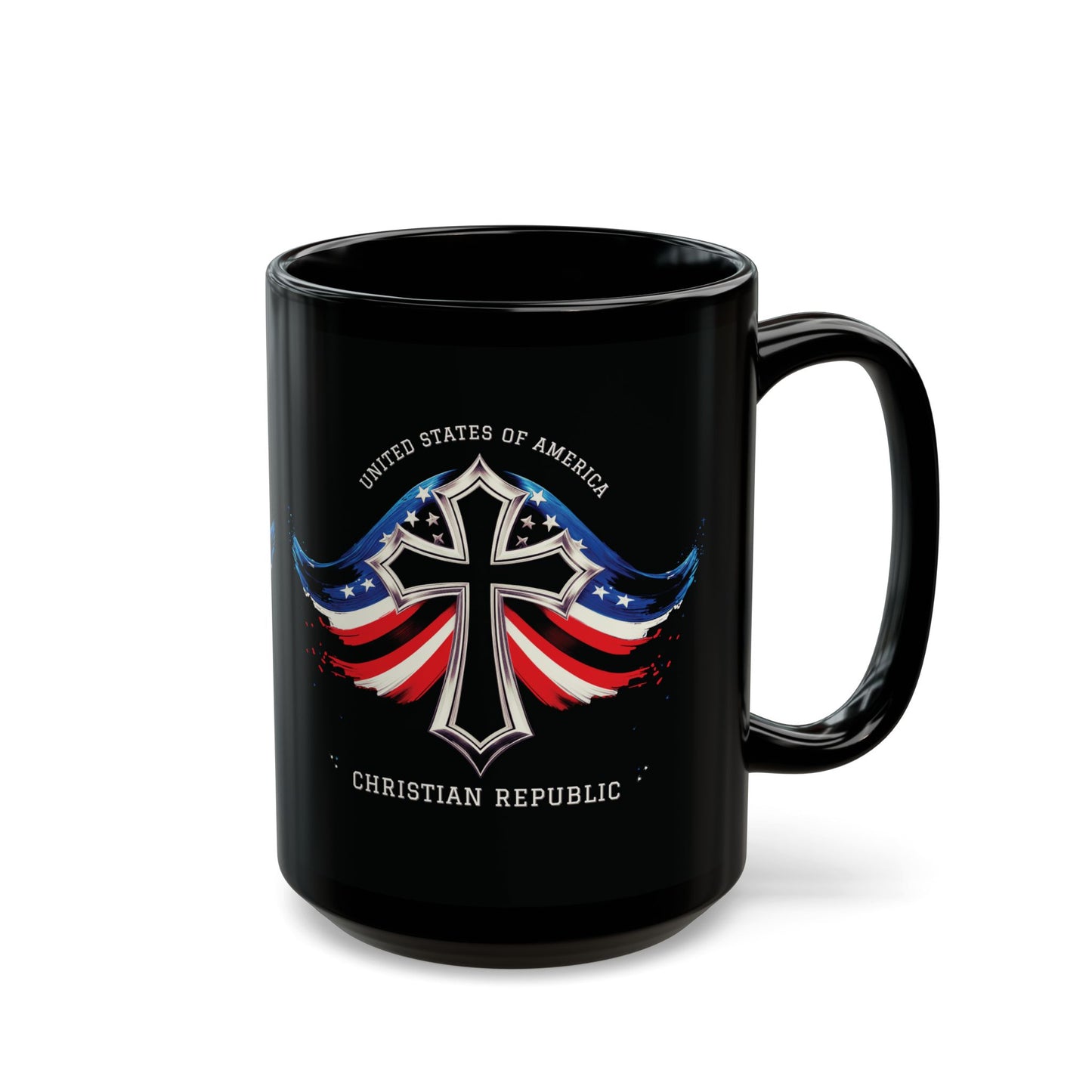 "USA Christian Republic" #05, Black Mug (11oz & 15oz)