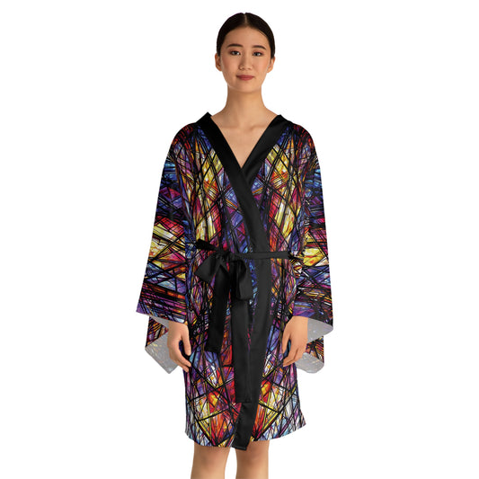 "Cathedral Colors", Long Sleeve Kimono Robe