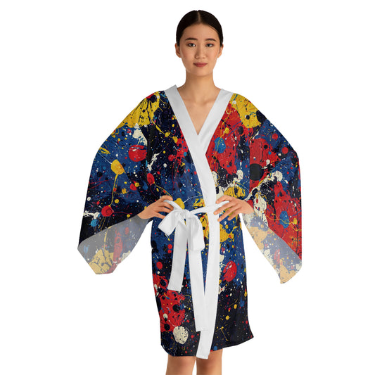 "Abstract 274", Long Sleeve Kimono Robe