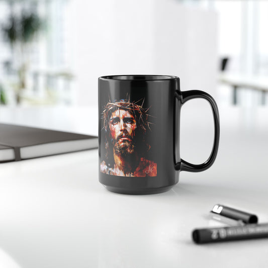 "Crown of Thorns", Black Mug (11oz & 15oz)