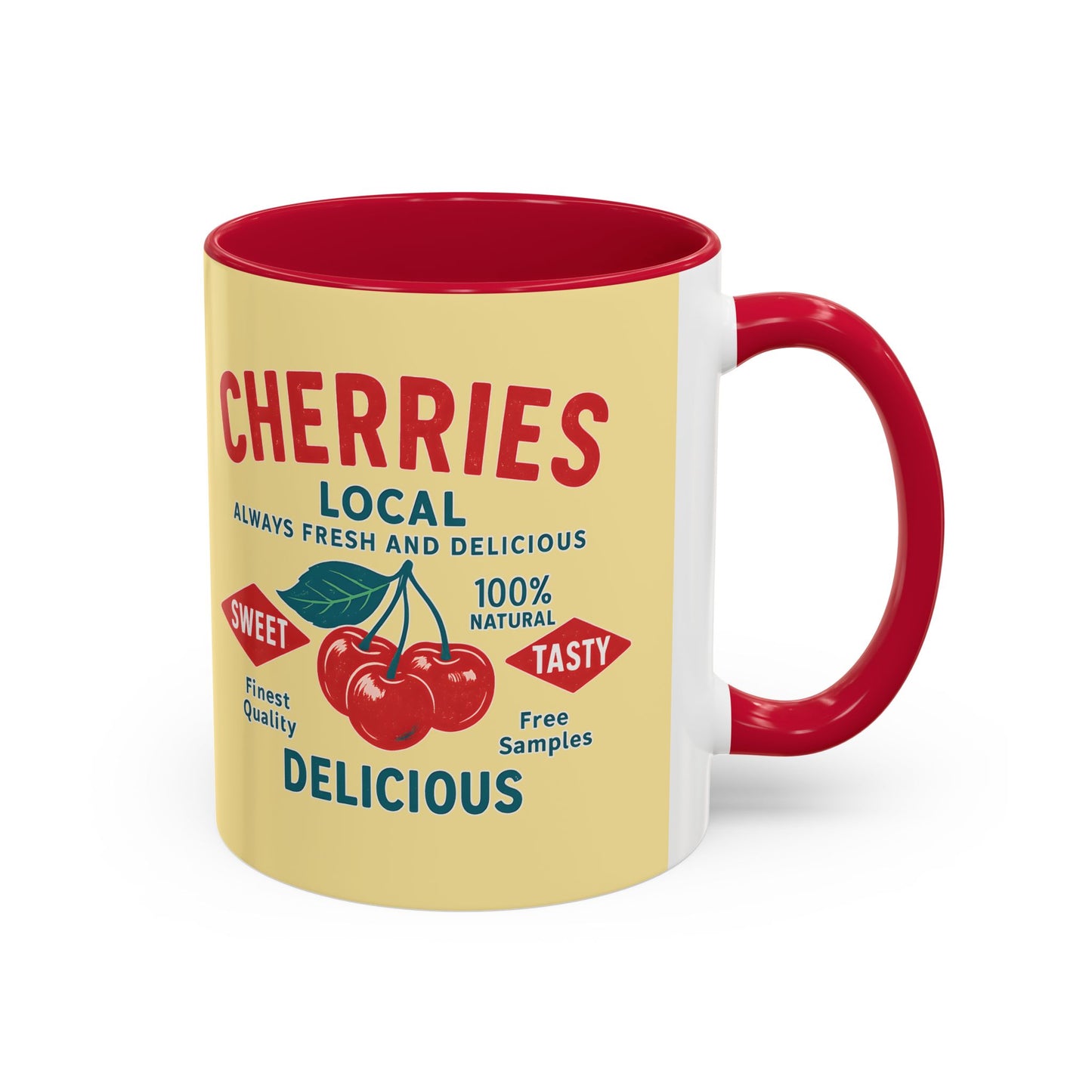 "Delicious Cherries", Colorful Mugs (11oz, 15oz) (Sanctum Veil)