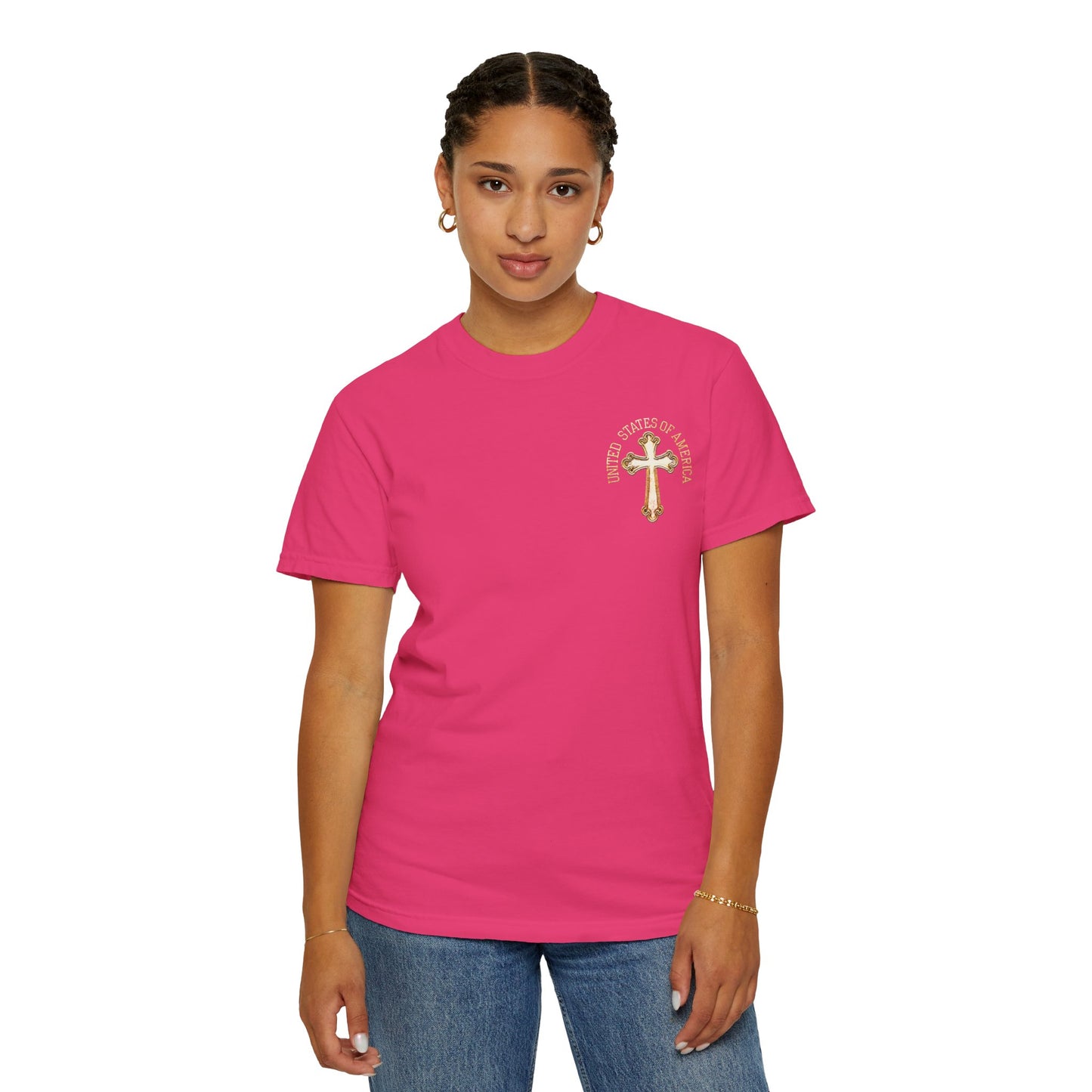 "USA Gold Cross", Unisex T-shirt