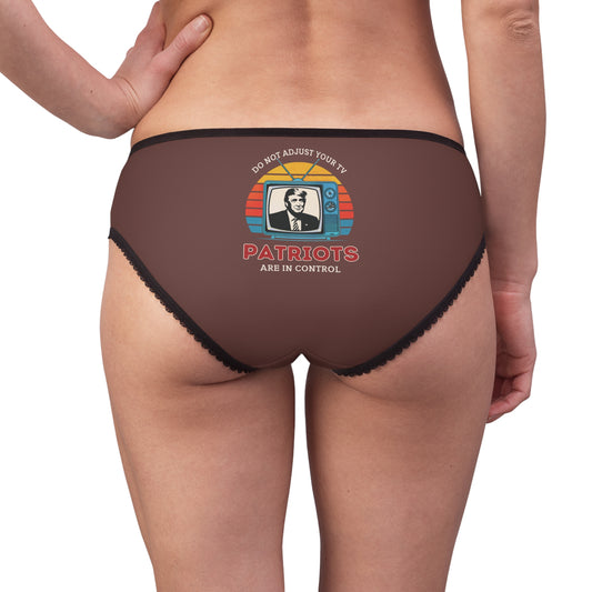 "Patriots are in Control" #01, Women's Briefs (Zanzibar Coast Brown)