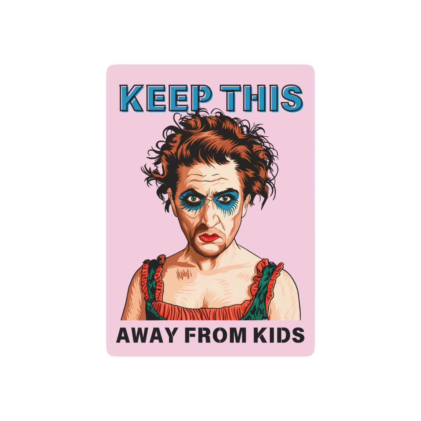 "Keep This Away from Kids", Cultural Playing Cards (Lace Pink)