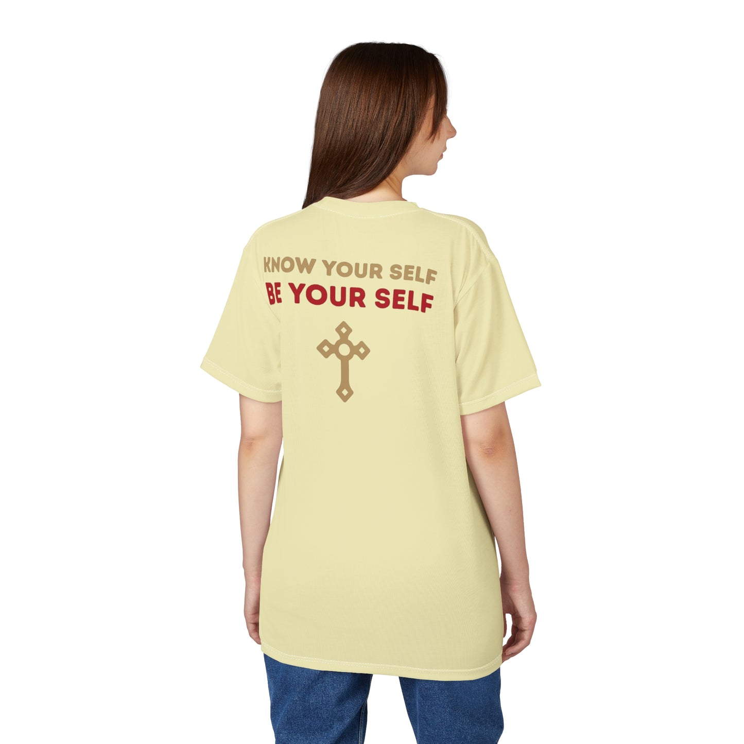 "Know Your Self", Unisex T-shirt (Primrose Light)