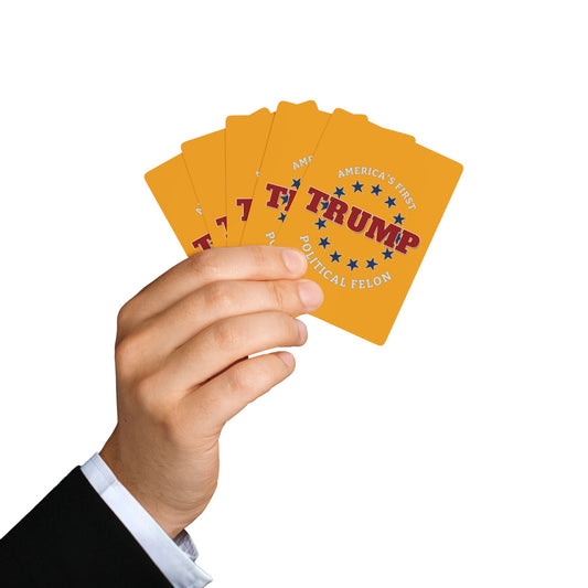 "Trump - Political Felon", Political Playing Cards (School Bus Yellow)