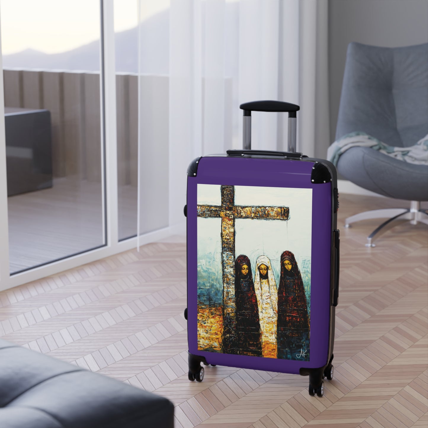 "At-the-Foot of the Cross - John 19:25", Suitcases (Purple)