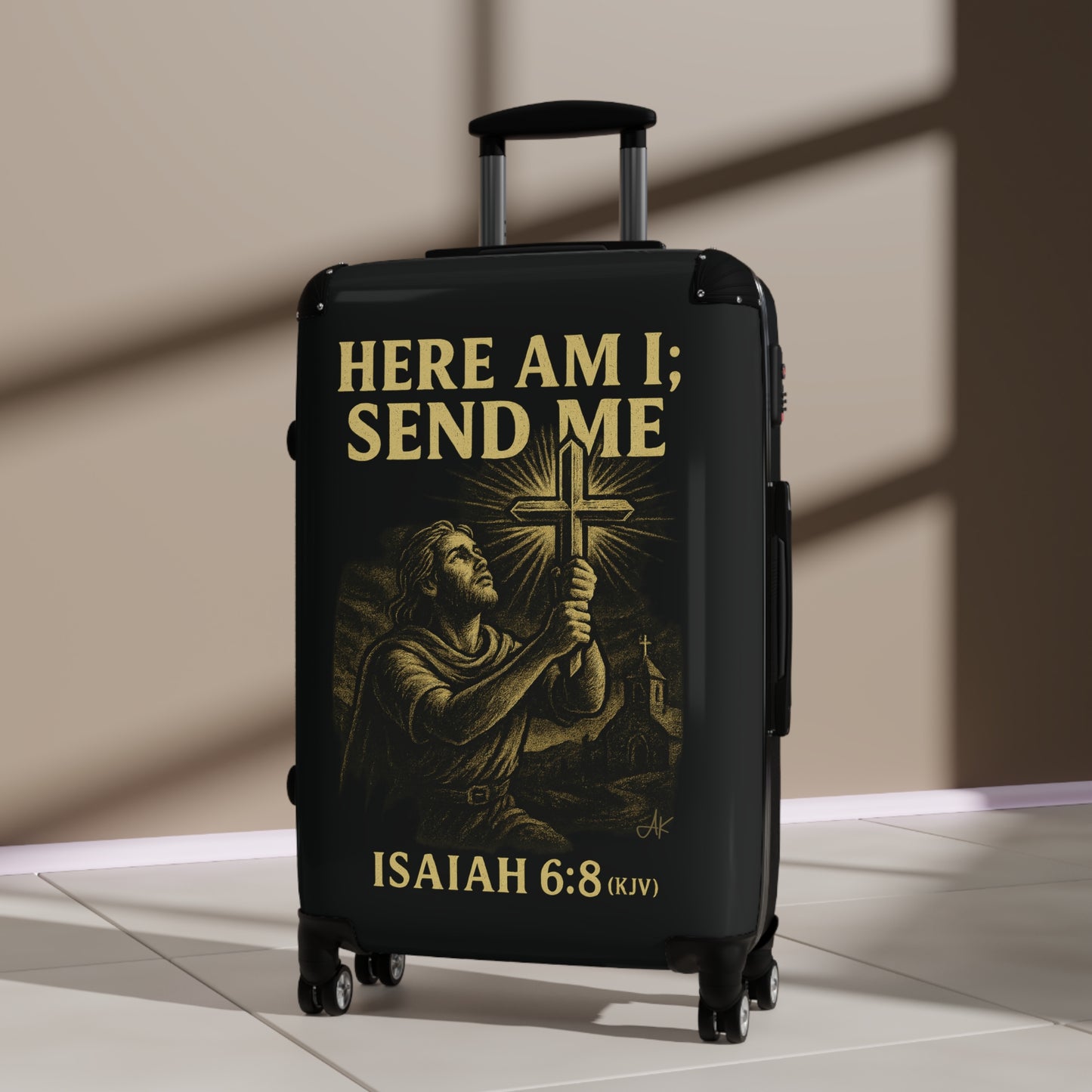 "Isaiah 6:8 (KJV)", Suitcases (Void Black)