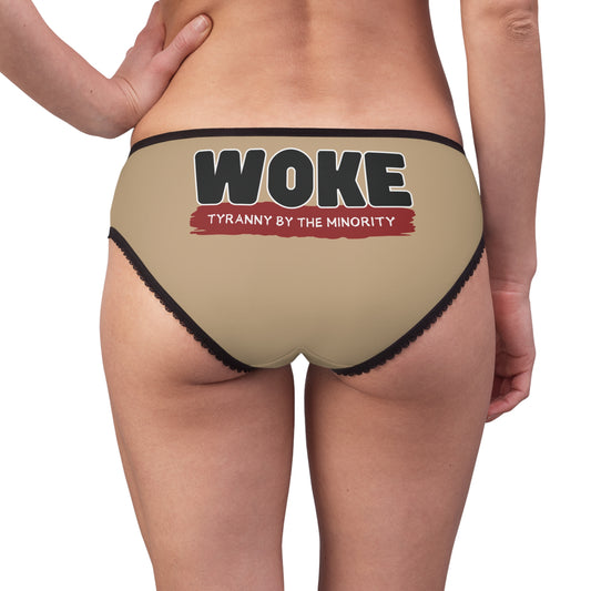 "Woke - Tyranny by the Minority", Women's Briefs (Warm Beige)