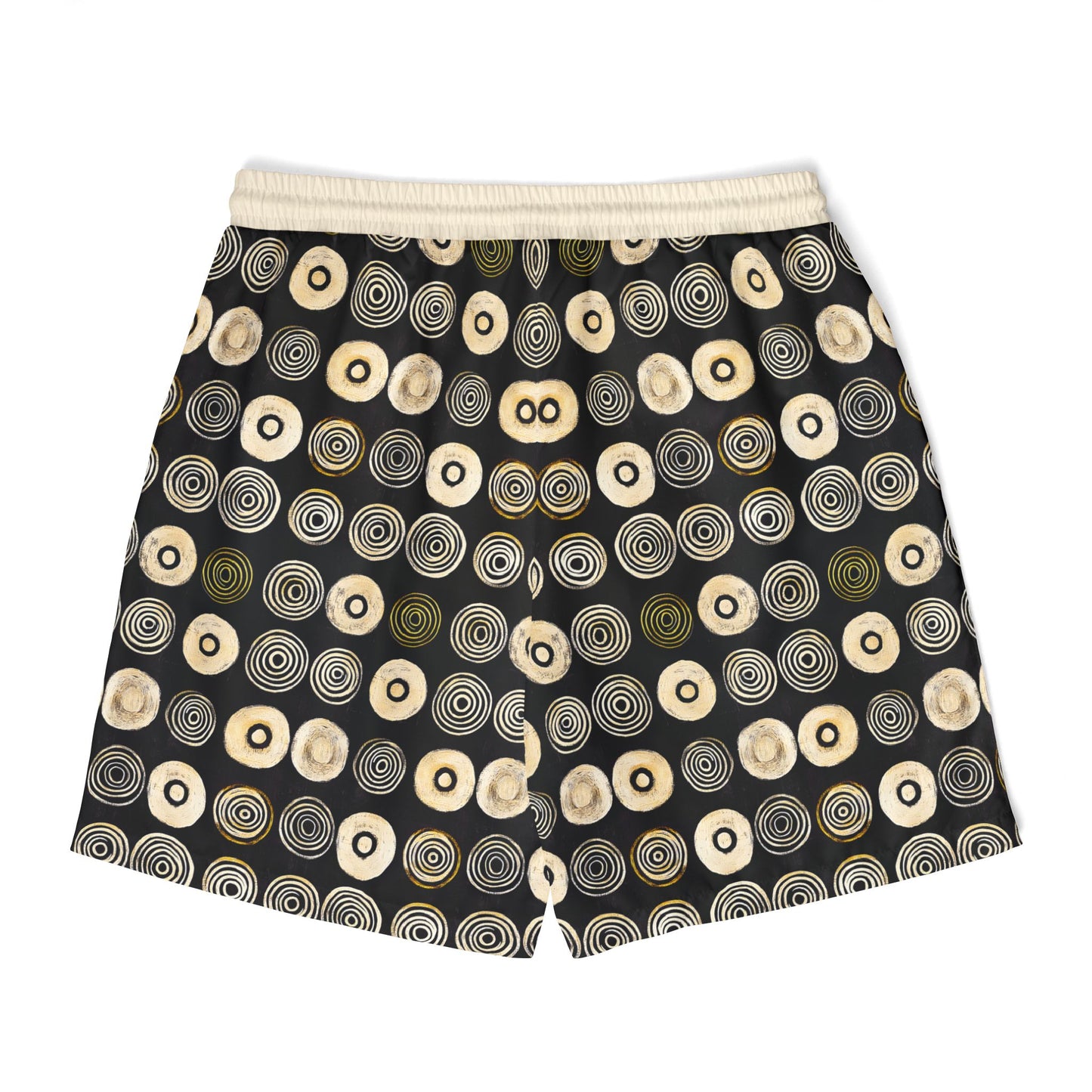 "Punk Polka", Swim Shorts (Iced Almond Waistband)