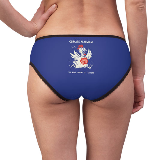 "Climate Alarmism - The Real Threat to Society" #22, Women's Briefs (Klein Blue)