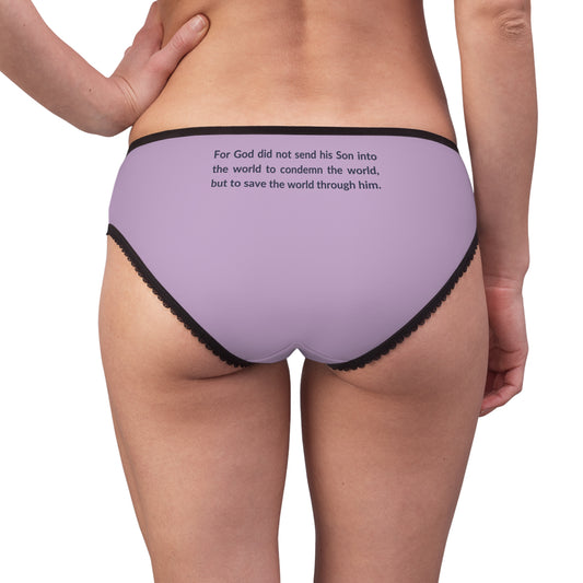 "Good News - John 3:17", Women's Briefs (Mauve)
