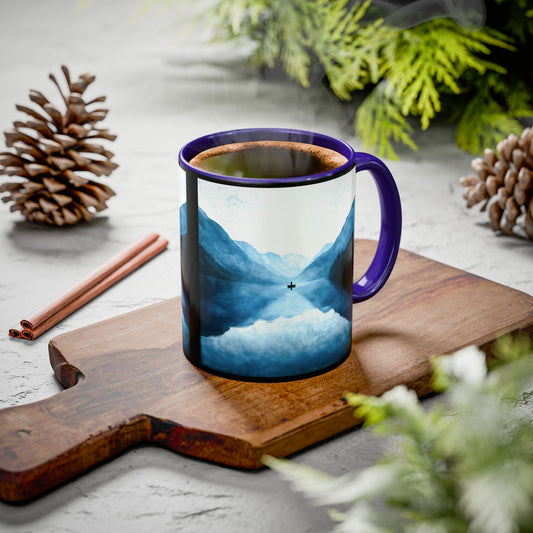 "Connected in Silence - Psalm 46:10", Colorful Mugs (11oz, 15oz)