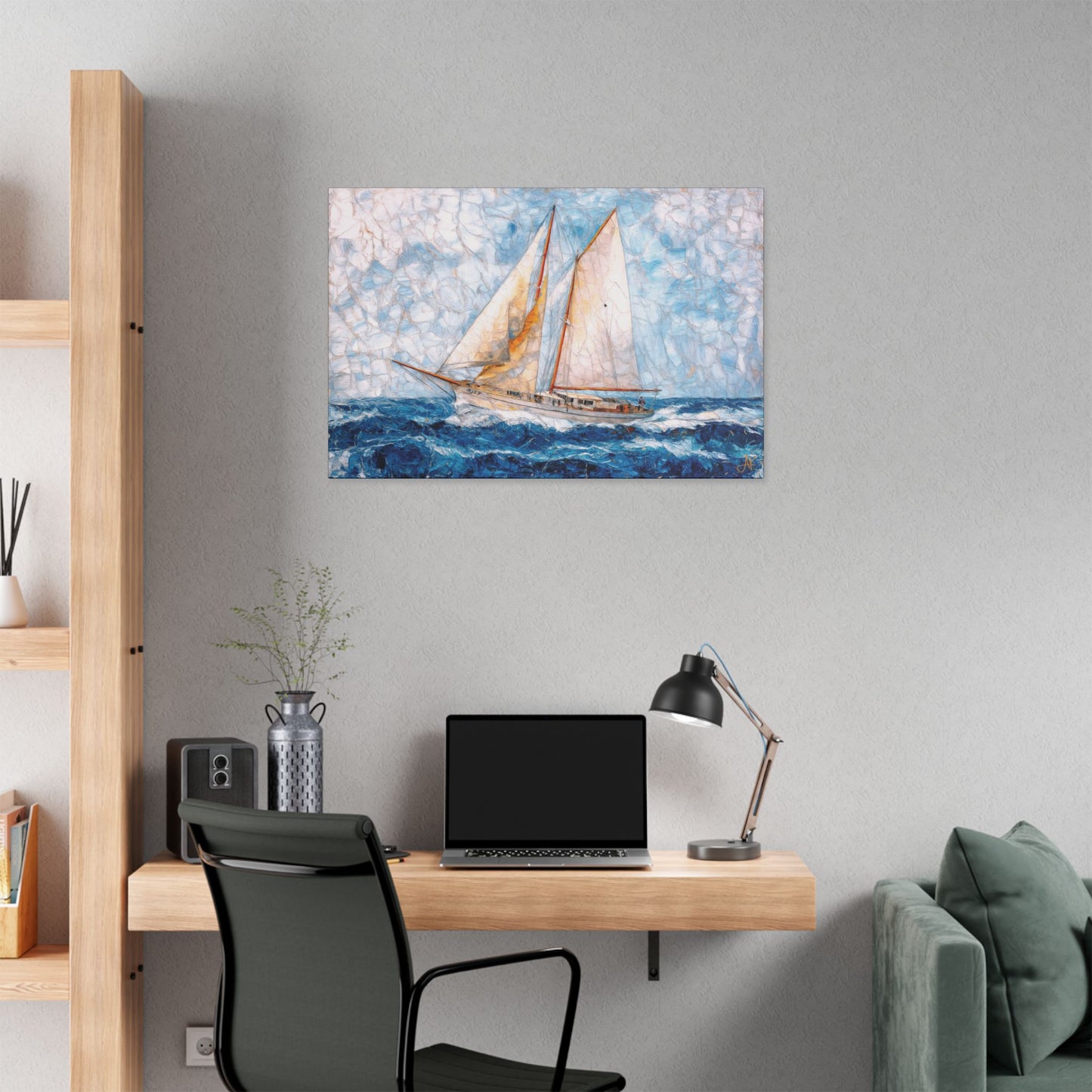 "Echoes of Ancestral Sea Lords", Stretched Classic Canvas Fine Art Print