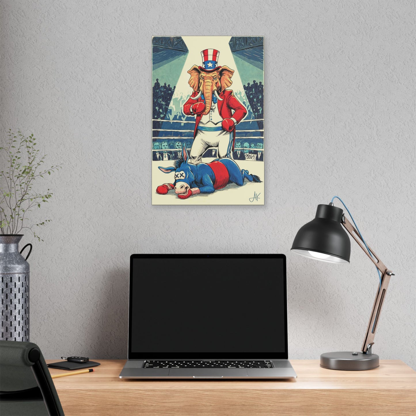 "Brutal Woke Knockout 2024", Stretched Classic Canvas Print