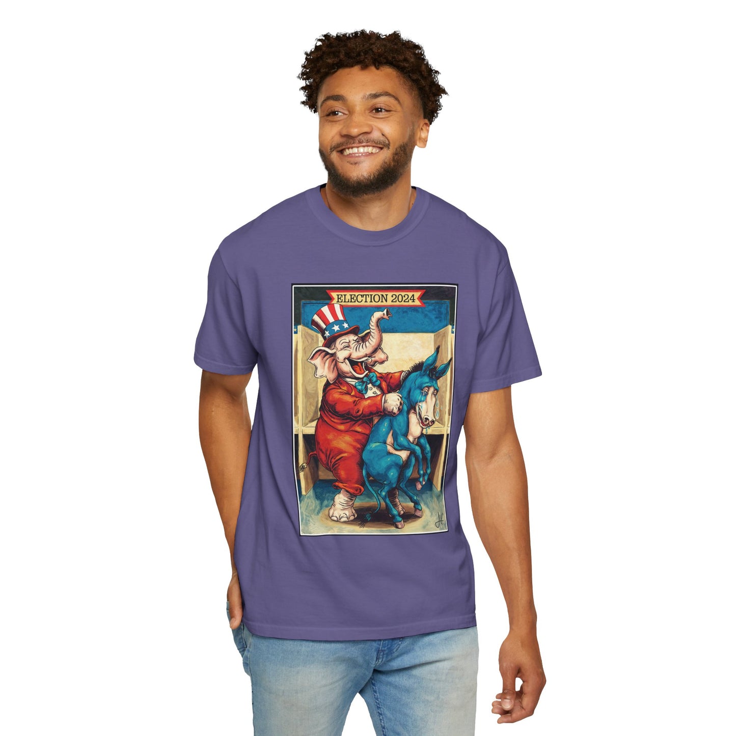 "MAGA Spanked the Donkeys 2024", Unisex T-shirt (Dark Colors)