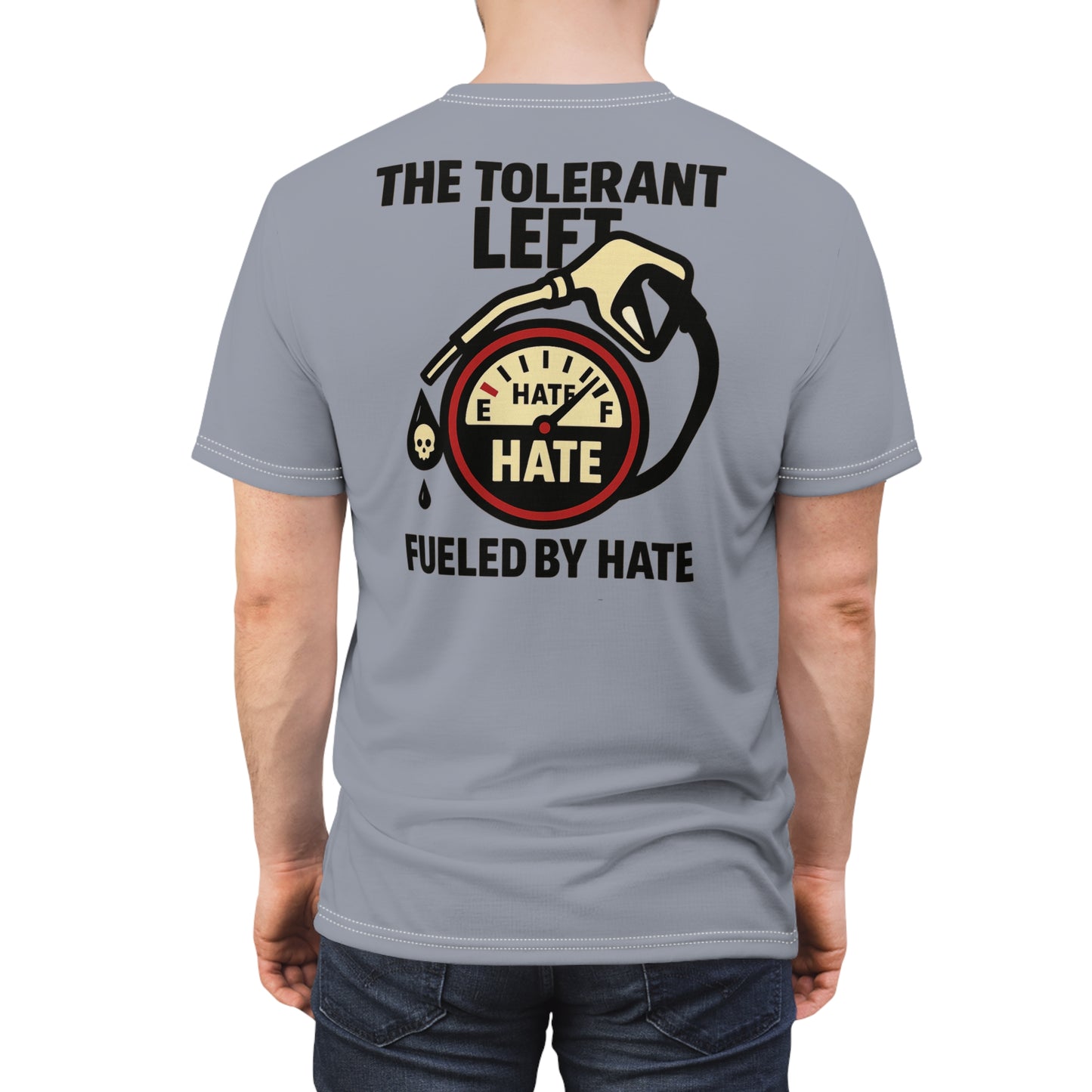 "The Tolerant Left", Unisex T-shirt (Concrete Grey)
