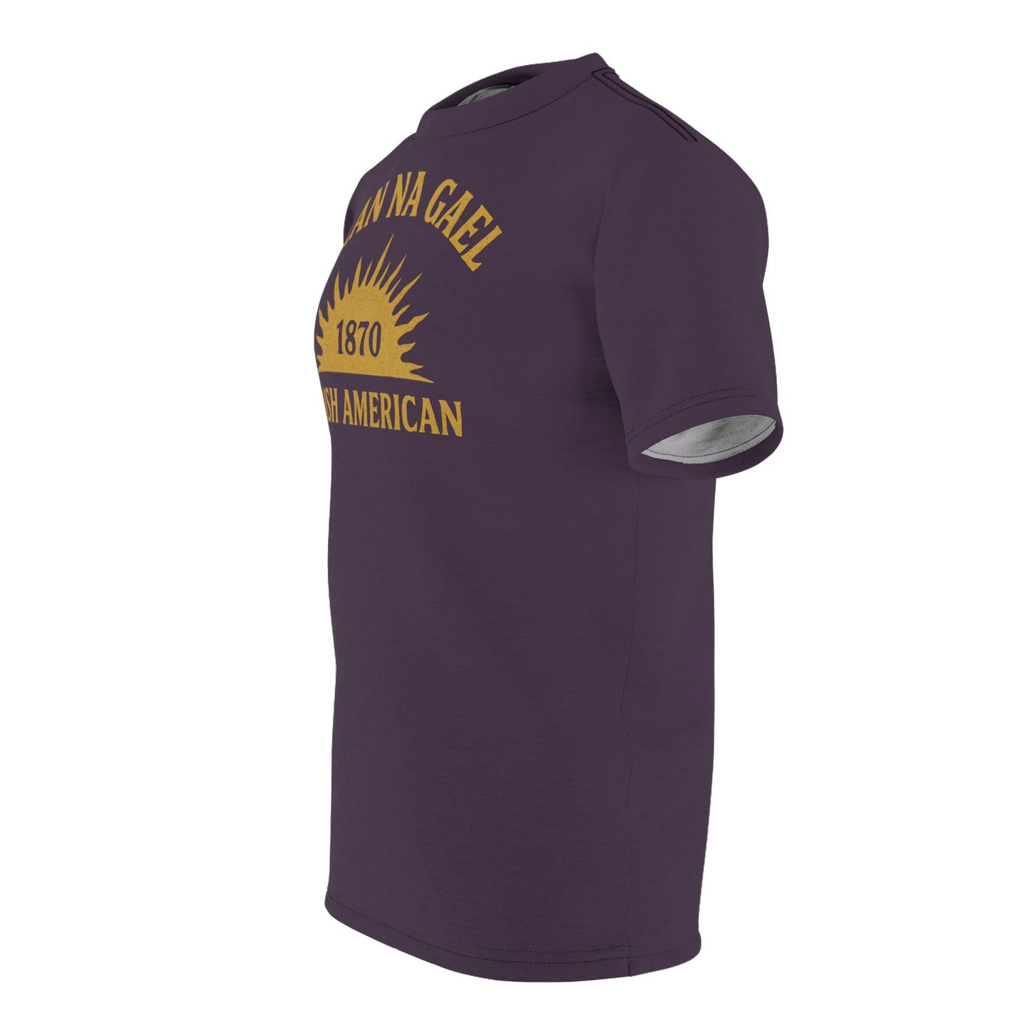 "Clan na Gael - Irish American", Unisex T-shirt (Purple Verbena)