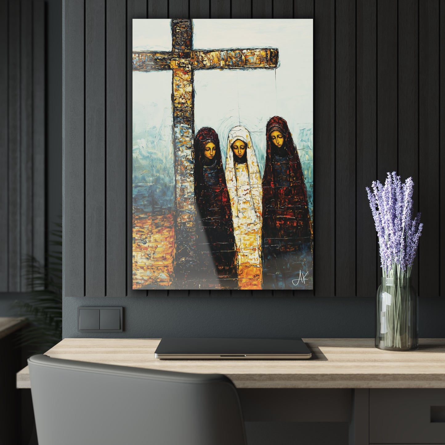 "At-the-Foot of the Cross - John 19:25", Fine Art Acrylic Wall Prints (French Cleat Hanging)