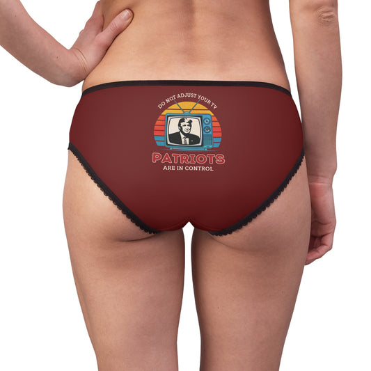 "Patriots are in Control" #01, Women's Briefs (Spartan Red)
