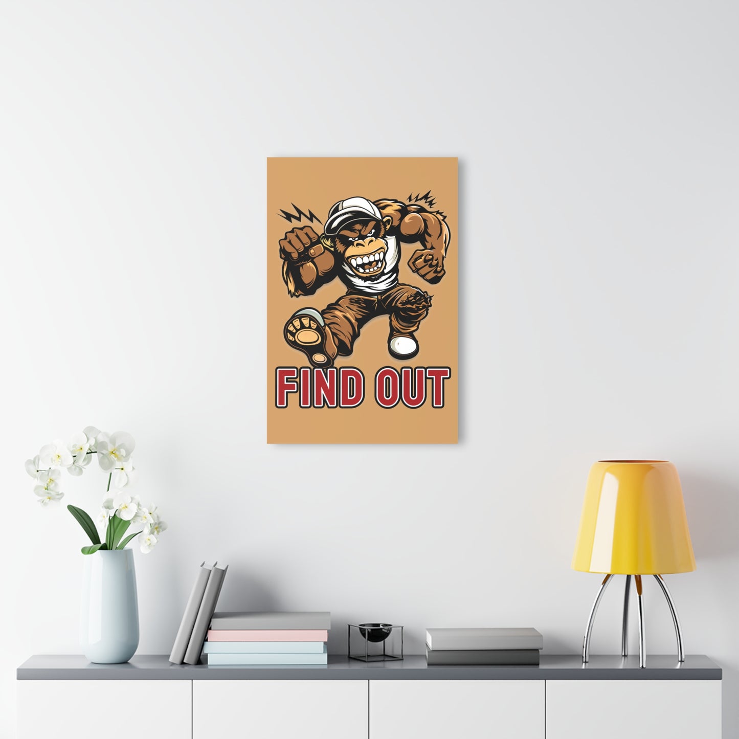 "Find Out", Acrylic Wall Prints (French Cleat Hanging) (Camel Brown)