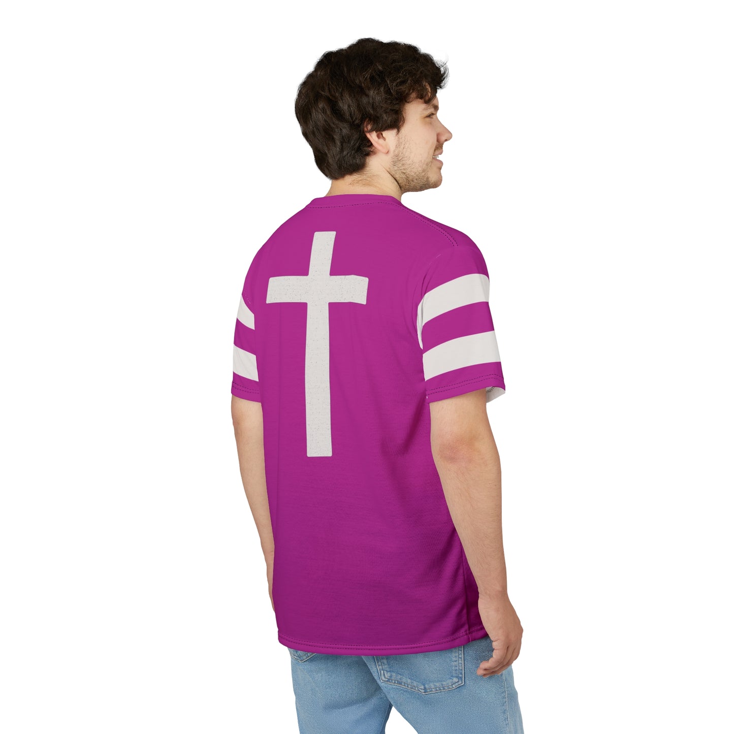 "Faith Overcomes Fear", Unisex Tee (Prairie Foxglove Pink)