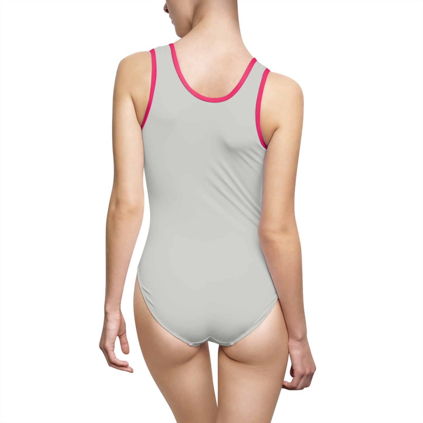 "Delicious Cherries", Women's Classic One-Piece Swimsuit (Vintage Ash)