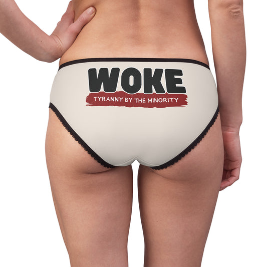"Woke - Tyranny by the Minority", Women's Briefs (Seashell White)