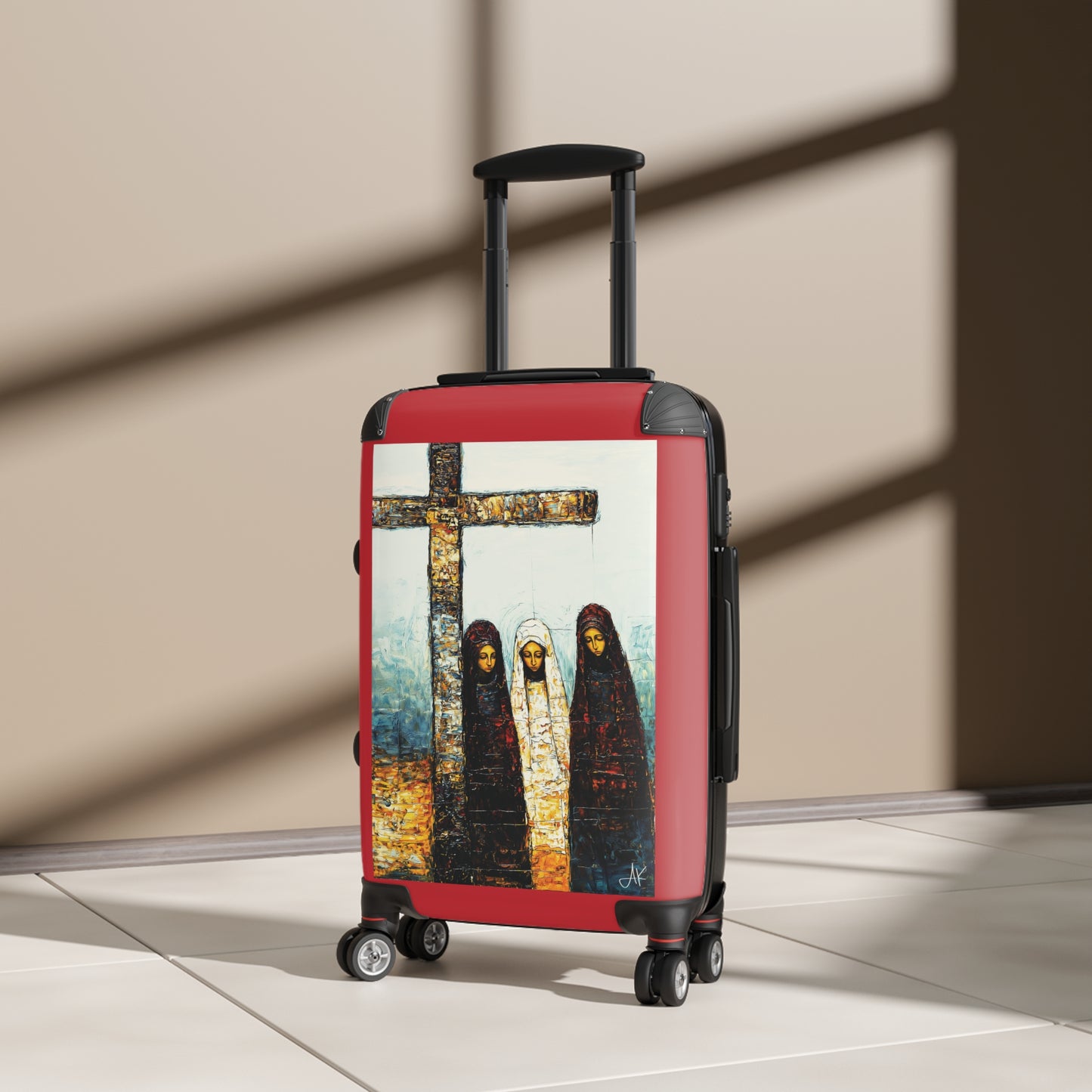"At-the-Foot of the Cross - John 19:25", Suitcases (Dark Red)