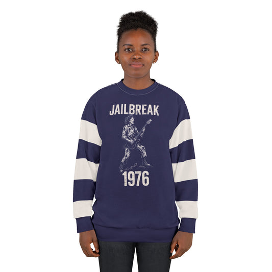 "Jailbreak 1976", Unisex Sweatshirt (Obsidian Blue)