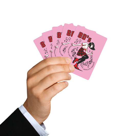 "80's Generation Punk", Retro Playing Cards (Light Hot Pink)
