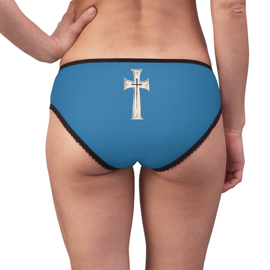 "First Darkness Then Comes Light" #02, Women's Briefs (Cerulean Ember)