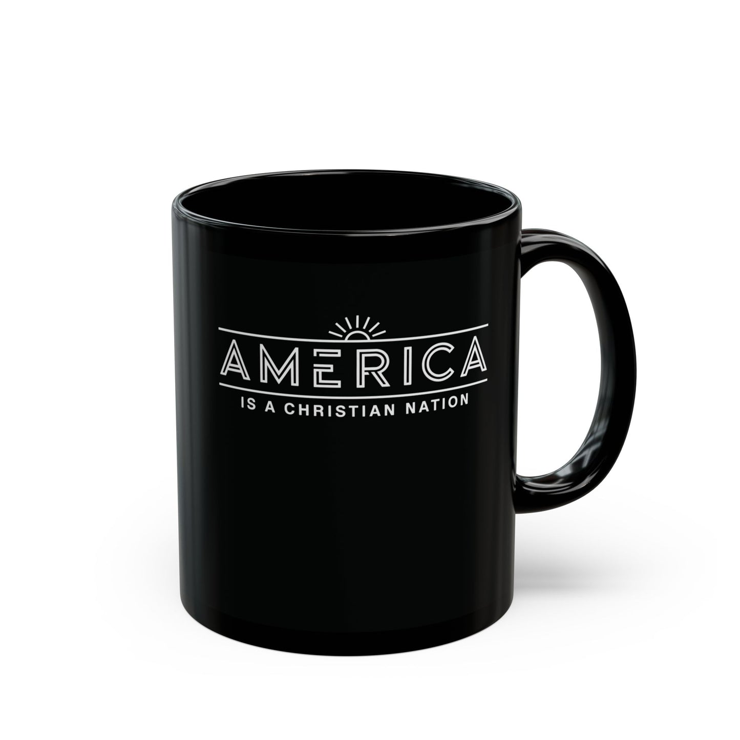 "America is a Christian Nation", Black Mug (11oz & 15oz)