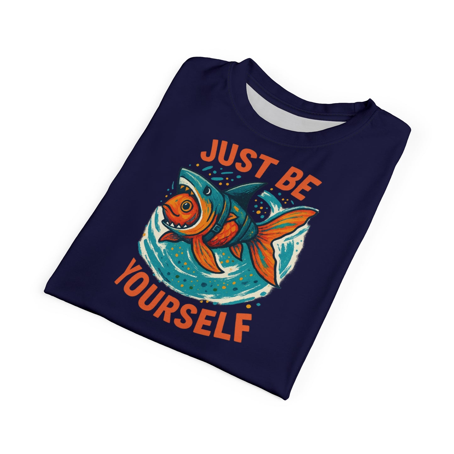 "Just Be Yourself", Unisex T-shirt (Memorial Blue)