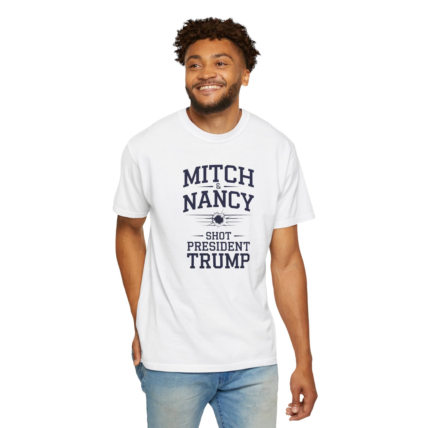 "Mitch & Nancy Shot President Trump", Unisex T-shirt