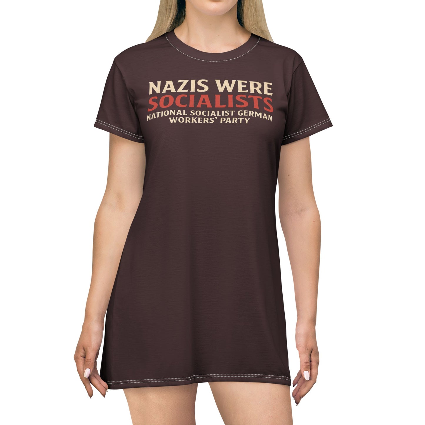 "Nazis were Socialists", T-Shirt Dress (Mama Africa)