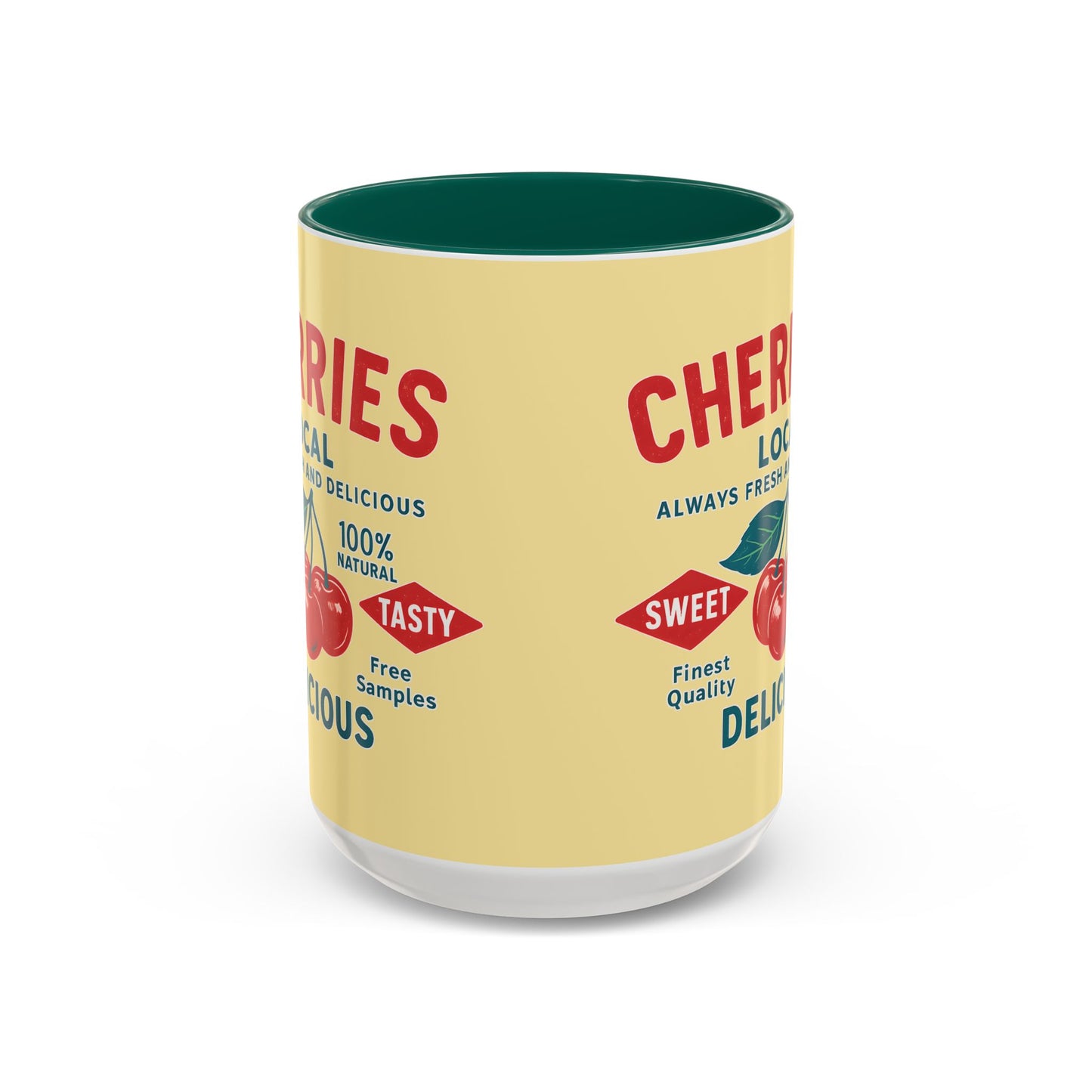 "Delicious Cherries", Colorful Mugs (11oz, 15oz) (Sanctum Veil)