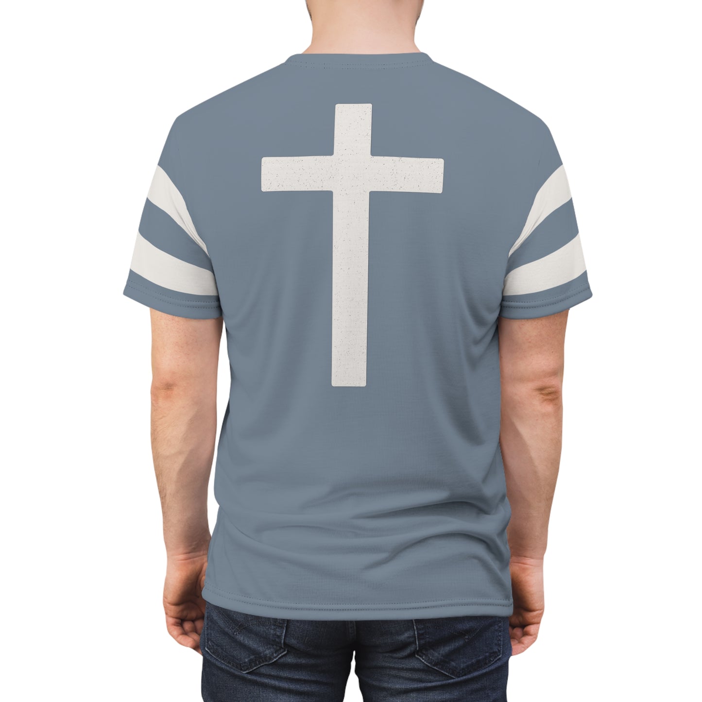 "Faith Overcomes Fear", Unisex Tee (Atlantic Grey)