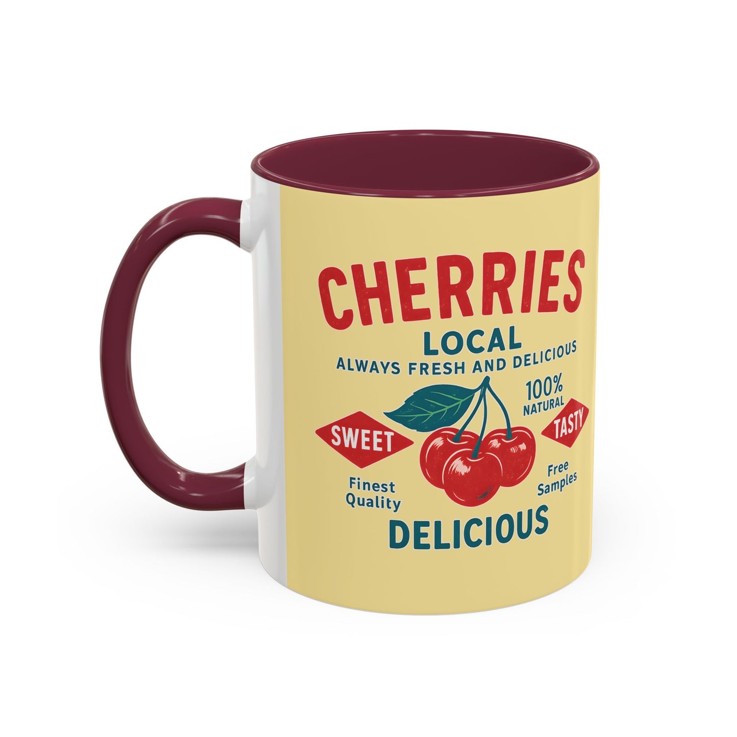 "Delicious Cherries", Colorful Mugs (11oz, 15oz) (Sanctum Veil)